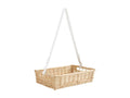 Natural wicker basket with hand opening and adjustable strap UXMA10602