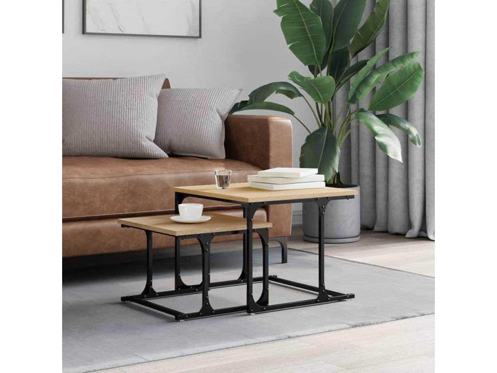 Dormeva engineered oak nesting coffee table, 2 pieces, JADZ07042