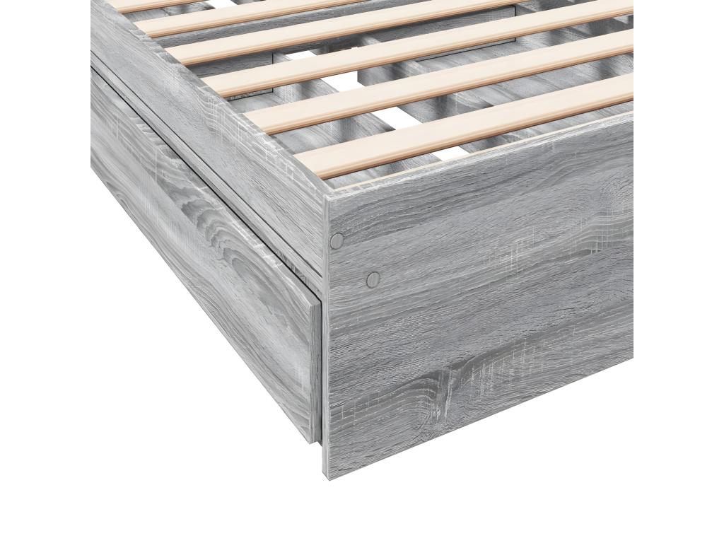 Dormeva grey bed frame with drawers (mattress not included) 90x190 cm LCRU78795