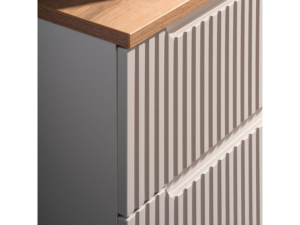 50cm vanity unit with 2 drawers and countertop, Dormeva Cashmere and Wood FSWB03462