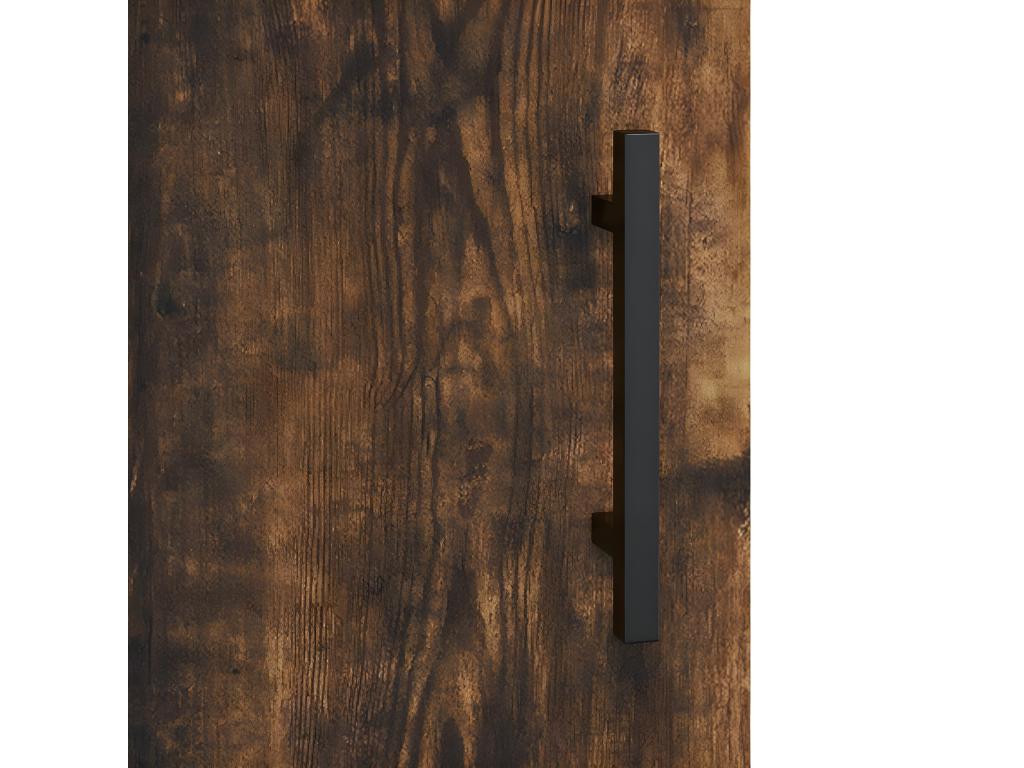 Smoked oak desk 140x50x75 cm engineered wood WZHB41279