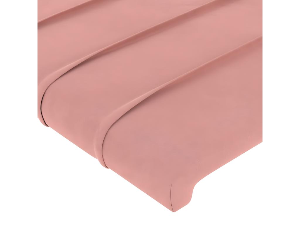 Pink LED Headboard 83x16x78/88 cm Velvet GRPF02906