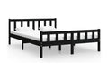 Black Solid Wood Bed Frame 150x200 cm Extra Large SYRI13159