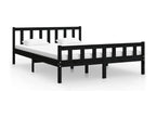 Black Solid Wood Bed Frame 150x200 cm Extra Large SYRI13159