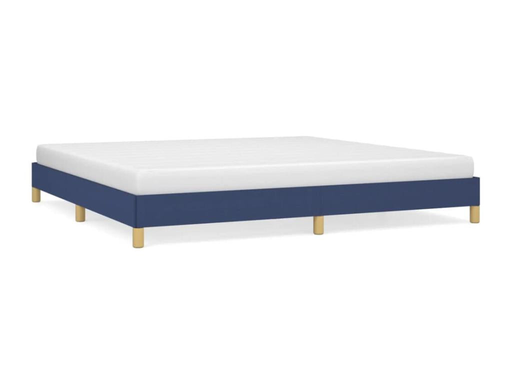 Blue Bed Frame 200x200 cm Fabric KGLW12596