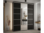 Lysvia 5 Sliding Door Wardrobe 235.2/170/60 3 Doors Black/Black/Silver ESVL40180