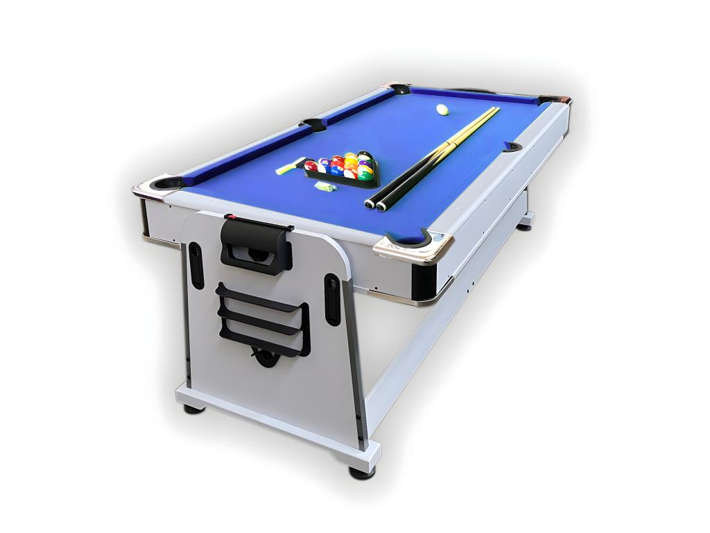 7-foot Multi-Game Pool Table, Blue Air Hockey Table, Lysvia – Lysvia White GMJO23627