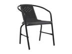 4-piece garden chairs, rattan, plastic and steel, 110 kg, SEEF28429