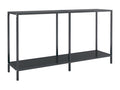 Black console table 140x35x75.5 cm Tempered glass BVDC38508