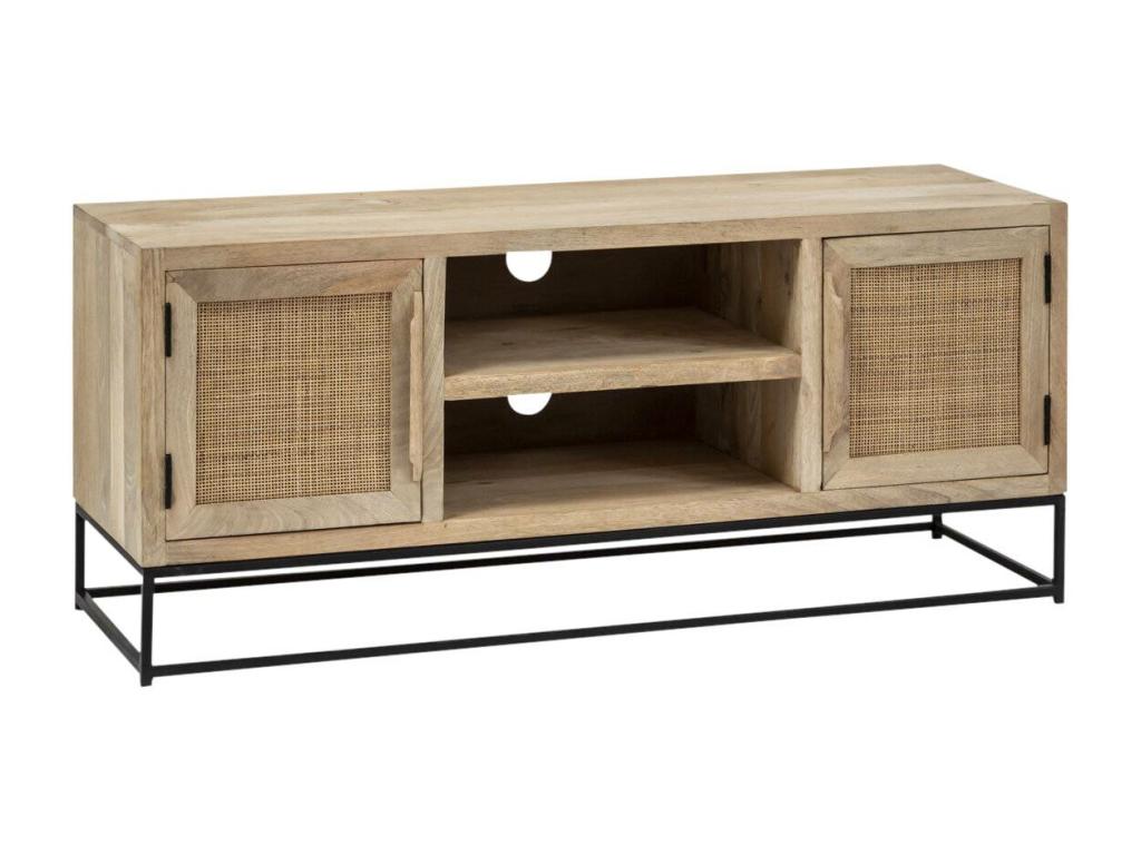 Lysvia BVYT06053 TV stand in mango wood and cane
