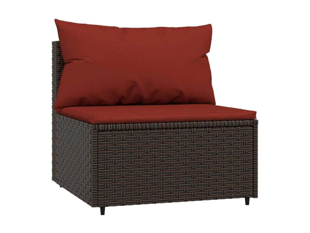 Garden center sofa cushions, 2 pieces, brown woven resin RSNE95324