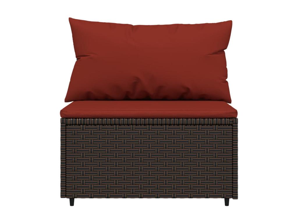 Garden center sofa cushions, 2 pieces, brown woven resin RSNE95324