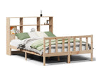 Bookshelf bed without mattress, 160x200 cm, solid pine wood, TRAP53941