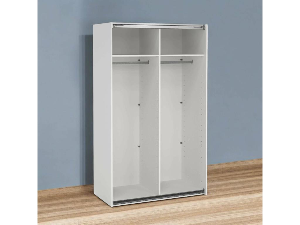 Large Lysvia Multipurpose Wardrobe, Multifunctional Furniture, Shoe Rack, Shoe Storage for Wardrobe, 119x62x200 cm, White, KOJV05166