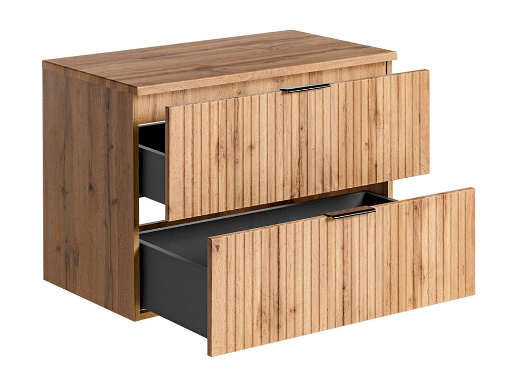 80cm vanity unit with washbasin top, Dormeva Wood AWVV32940