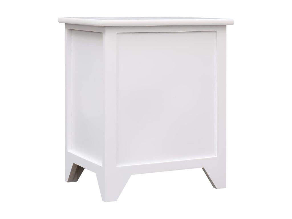 2-piece bedside table with 2 drawers, white, TOKR11224