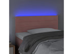 Pink LED Headboard 100x5x78/88 cm Velvet PACW72298