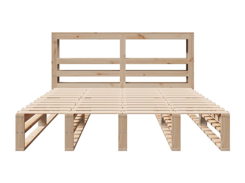 Bed frame without mattress 120x200 cm solid pine wood GMPJ57011