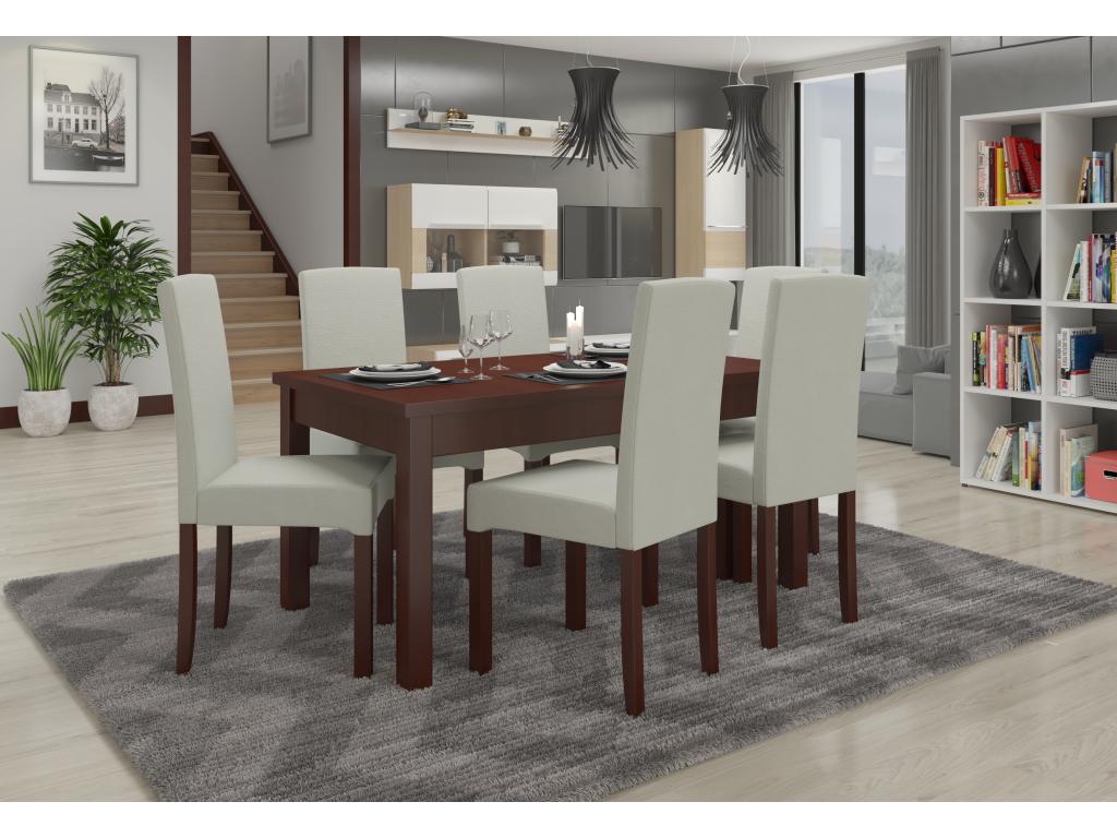 Lysvia chair in dark walnut wood with choice of fabric, 27119 HVNJ09385
