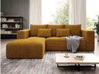Lysvia 116 Yellow Corner Sofa with Sleeping Function and Bedding Box, 255x161x91cm, SBHO44521