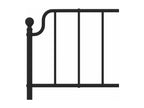 Metal bed frame without mattress with black headboard 200x200cm HIJU72377