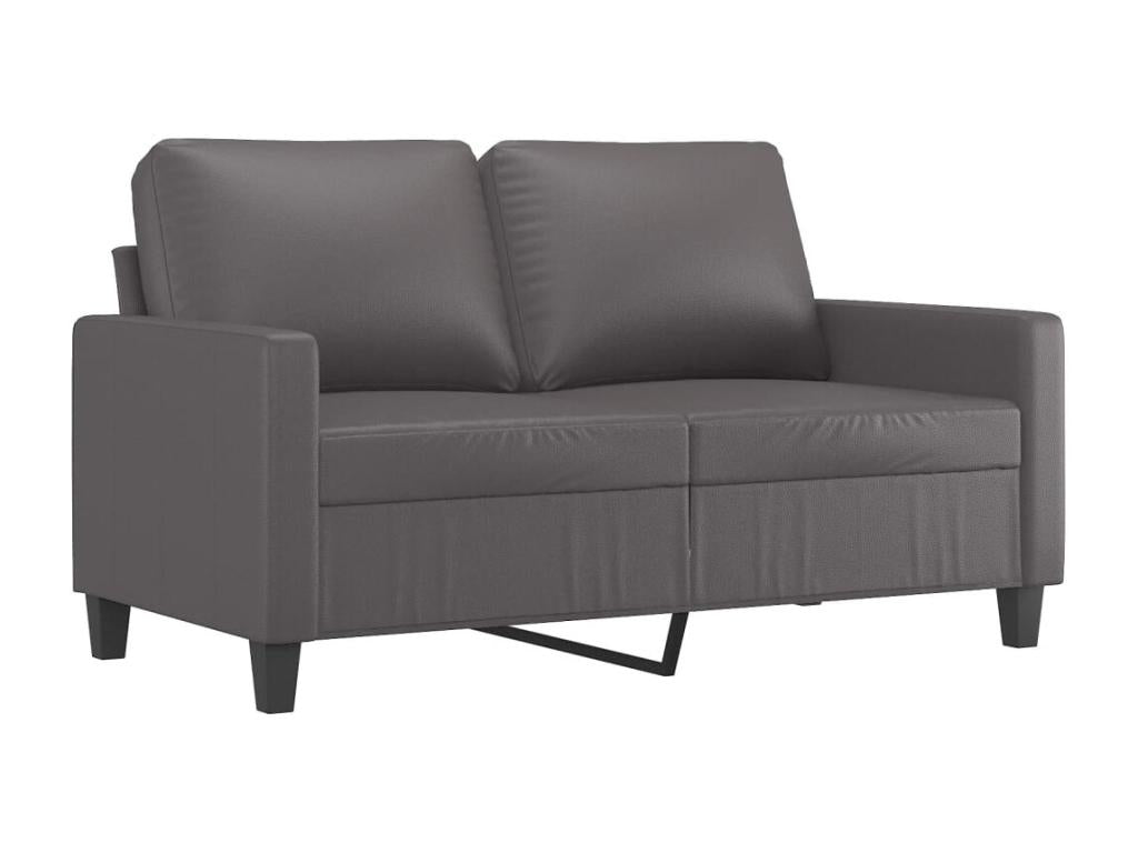 3-Piece Sofa Set with Cushions, Grey Faux Leather TWIX22245