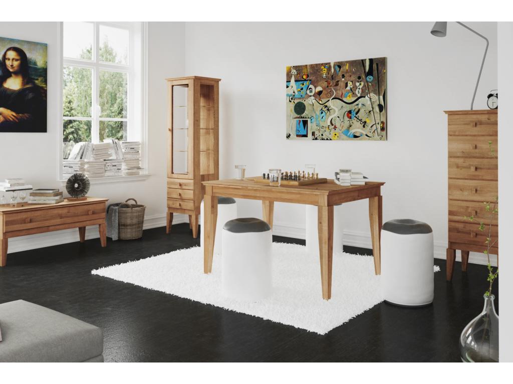 Lysvia - Natural Oiled Wild Oak Dining Table TAPC25894