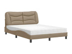 Bed with cappuccino mattress 140x200 faux leather VWVG59622