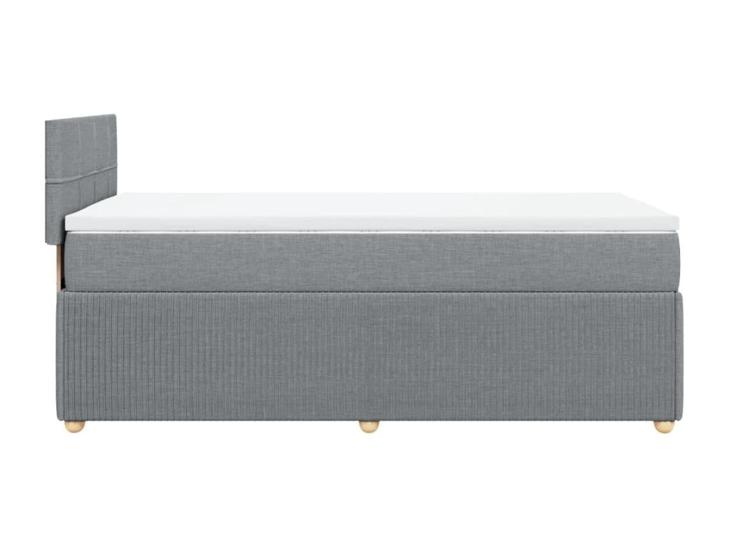 Dormeva bed base with mattress, light grey, 90x200 cm, fabric VPWD68825