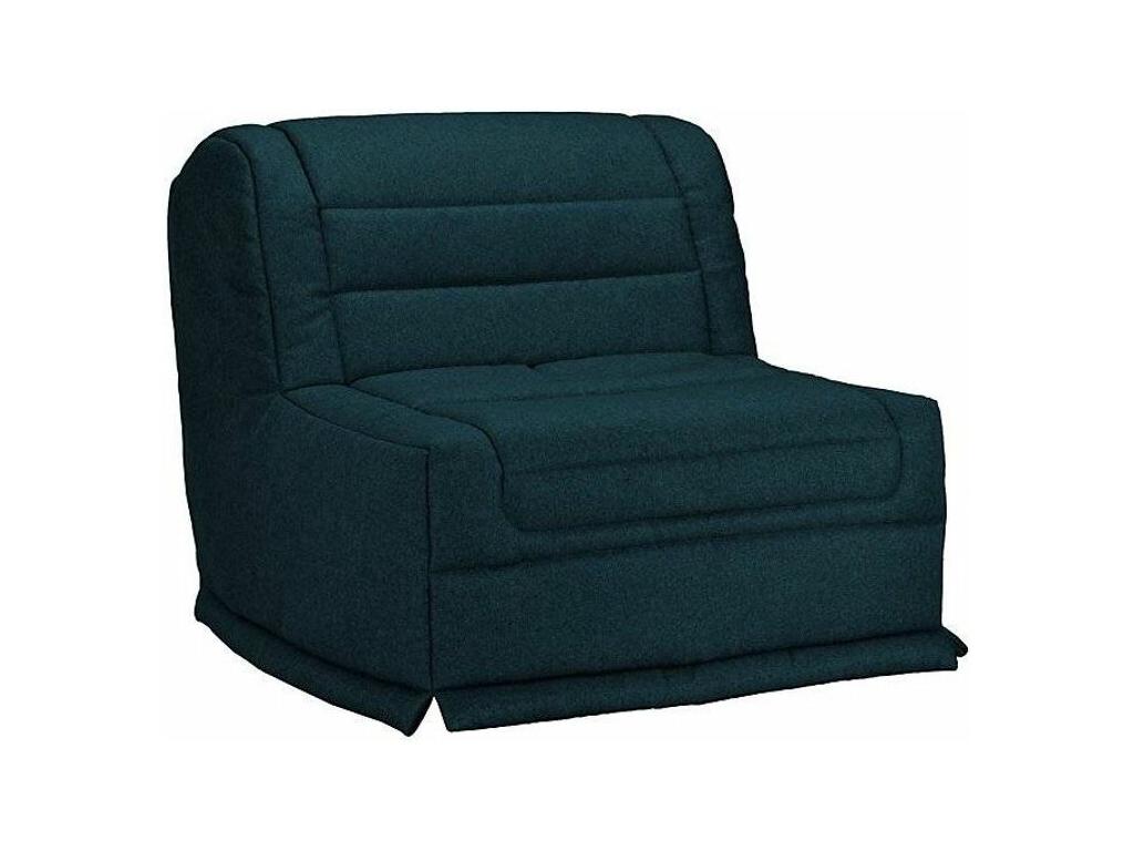 Dormeva 1-seater BZ armchair 90x190 fabric with 12cm mattress - Dark Blue XAES45116