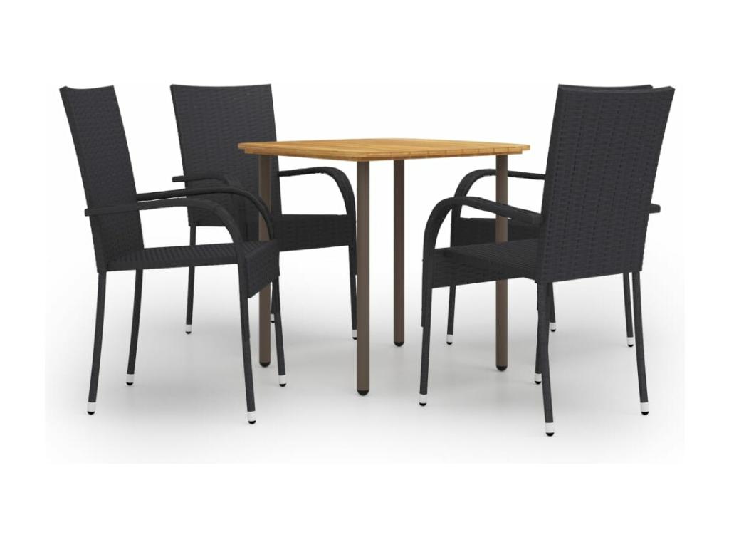 Zensova VHVN53981 5-Piece Garden Dining Set in Wicker Resin