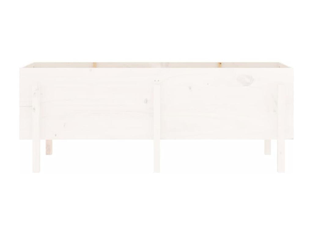 White raised garden bed 160x50x57 cm solid pine wood QMTP24253