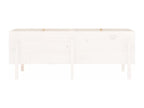 White raised garden bed 160x50x57 cm solid pine wood QMTP24253
