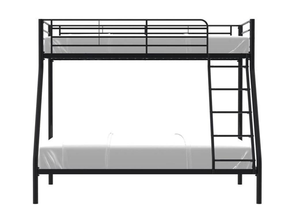 Metal bunk beds - Black - Slatted bases included - 90/140x190 cm - Dormeva GSDK99555