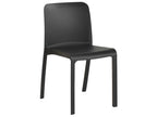 Set of 6 dining/kitchen chairs - indoor/outdoor use - made of anthracite-colored resin - Length 48 x Depth 53 x Height 80 cm IOGT84313
