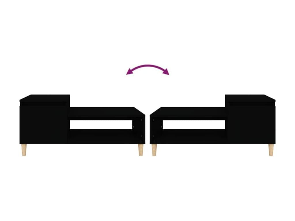 Coffee table, black, 100x50x45 cm, engineered wood, NVWZ66473