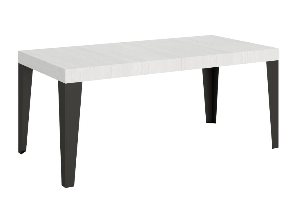 Extendable table 90x200/304 cm Flame White Ash frame Anthracite SGET82572