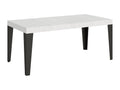 Extendable table 90x200/304 cm Flame White Ash frame Anthracite SGET82572