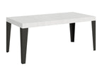 Extendable table 90x200/304 cm Flame White Ash frame Anthracite SGET82572