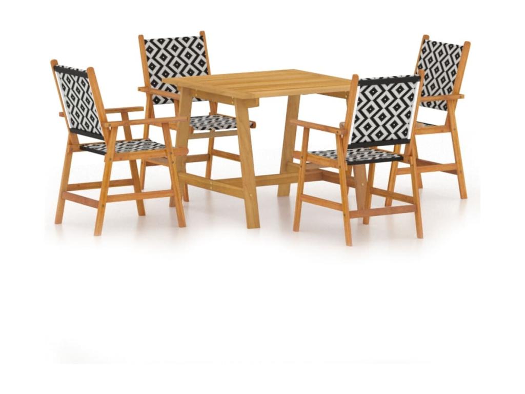 Brown wooden dining room set 56x62x92 cm 02 0013753 PGOE98877