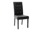 Set of 6 Dormeva chairs - Black faux leather / black wood legs KTBP98547