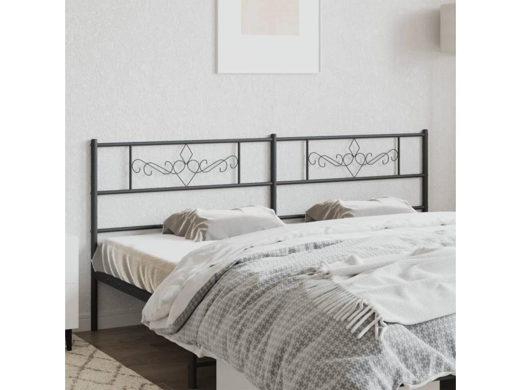 Black metal headboard 193 cm GVSE81845