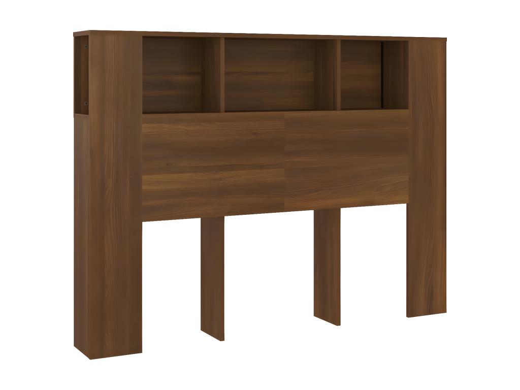 Brown Oak Headboard Wardrobe 140x18.5x104.5 cm MUQW42992