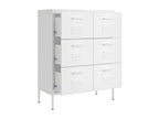 White drawer cabinet 80x35x101.5 cm, steel, MOHI80205