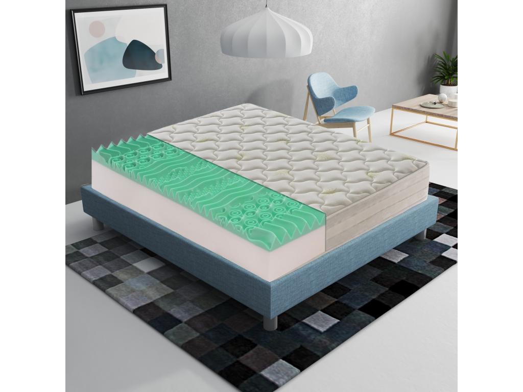Lysviaelastic Foam Mattress - 5 cm Foam - 9 Comfort Zones - 25 cm Height 90x200 cm ZKTL21377