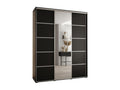 Lysvia 5 Sliding Door Wardrobe 235.2/170/60 3 Doors Black/Black/Silver ESVL40180