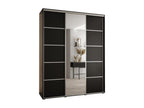 Lysvia 5 Sliding Door Wardrobe 235.2/170/60 3 Doors Black/Black/Silver ESVL40180