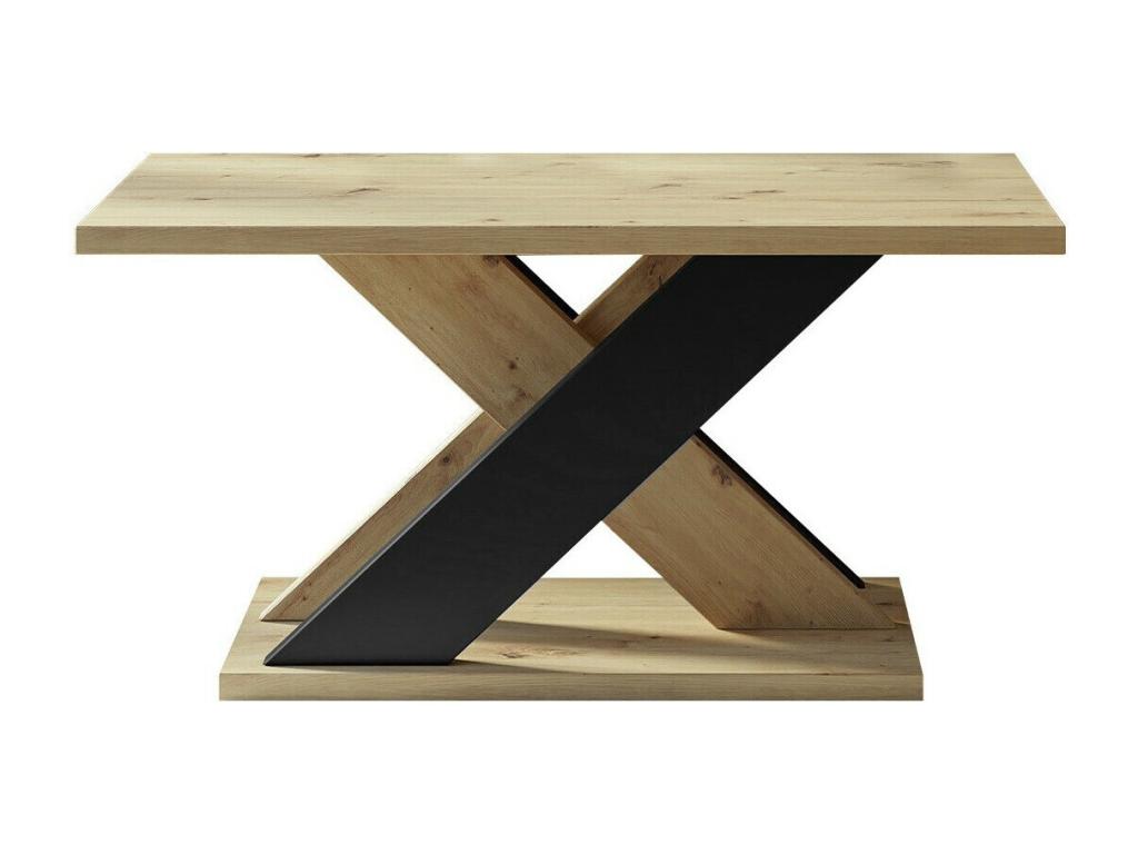 Lysvia 116 Coffee Table Black - Lysvia Oak 60x70x110cm Laminate Corner IWRO91379