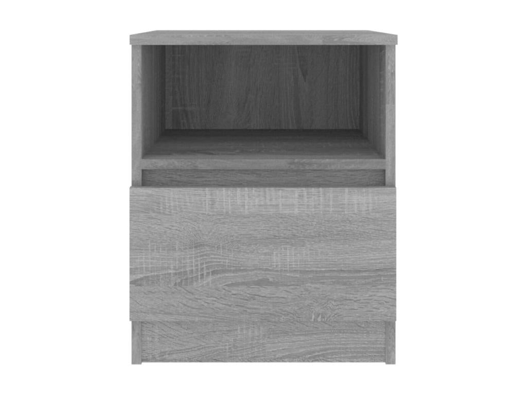 Dormeva bedside tables, 2 pcs, grey, 40x40x50cm, engineered wood, MABB63416