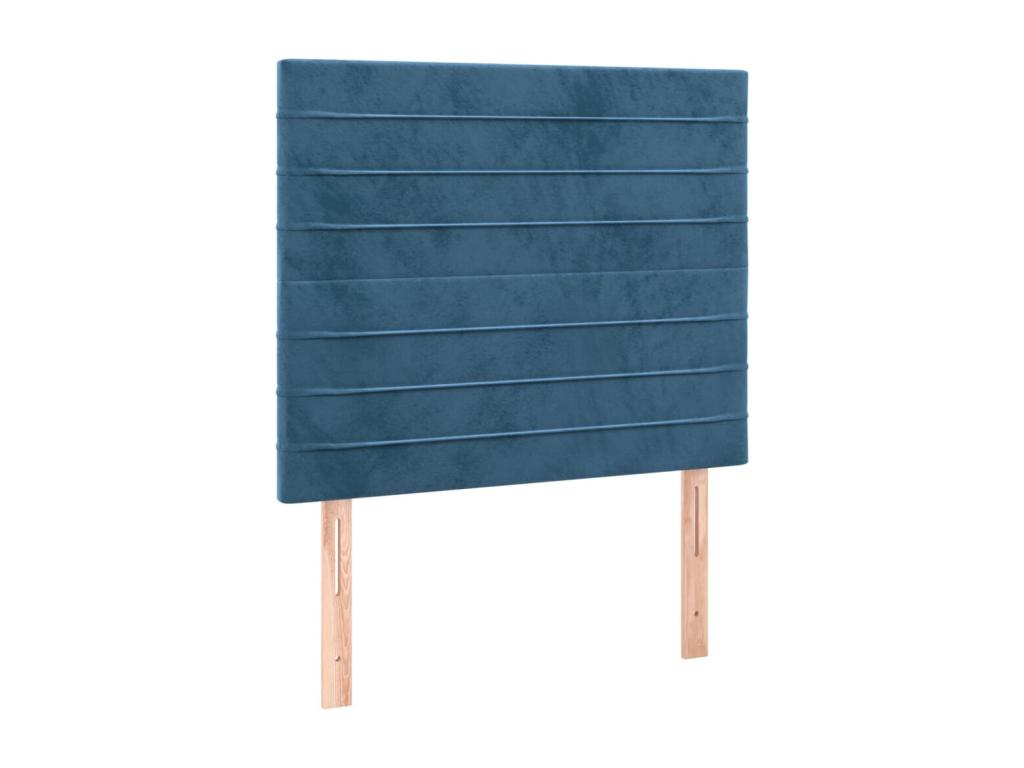 2-piece headboard set, dark blue, 100x5x78/88 cm, velvet, YNOE73578